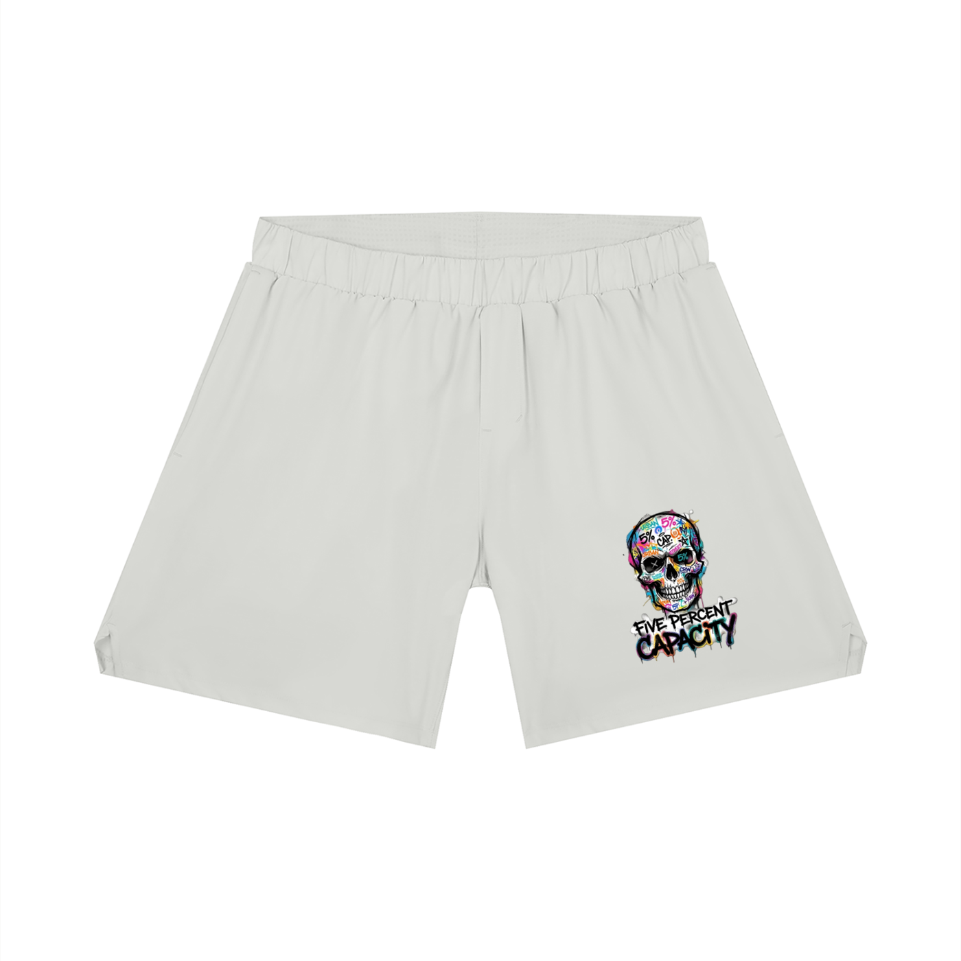 Unisex Loose Fit Performance Shorts - Graffiti Skull