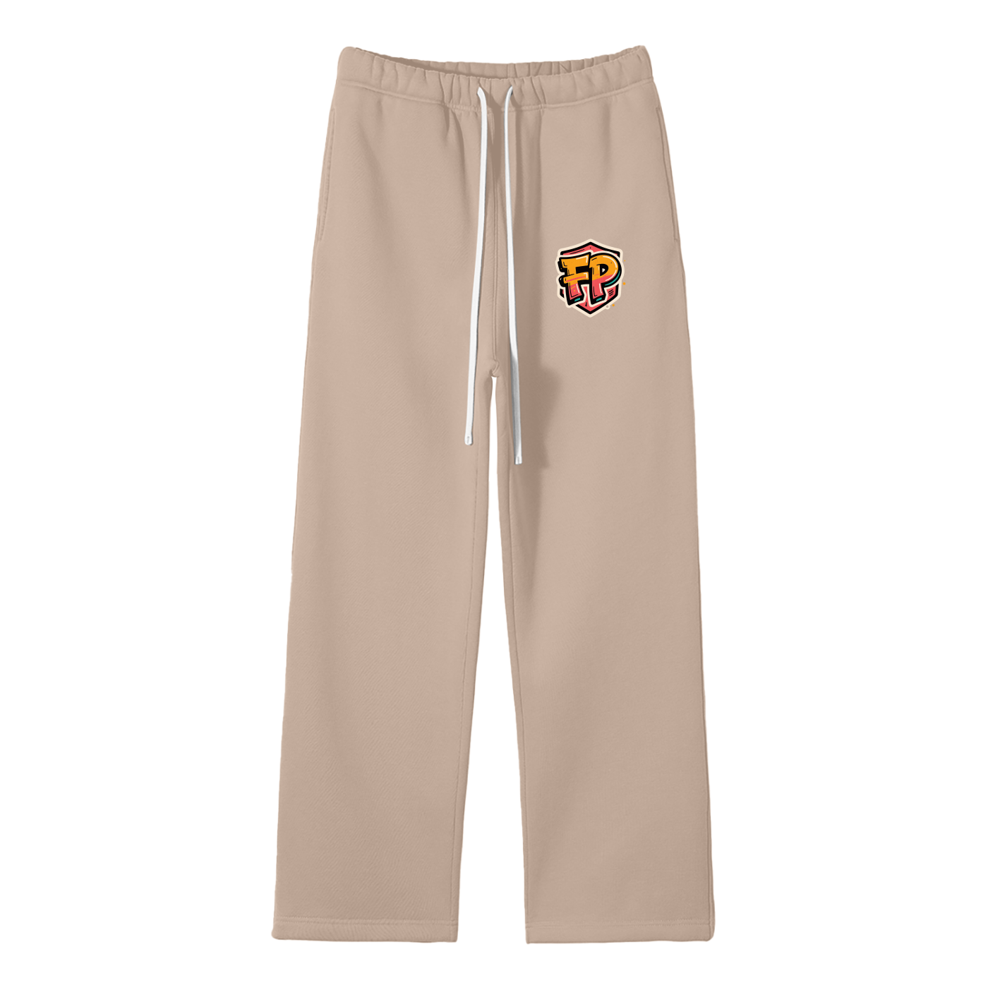 Unisex Solid Color Fleece Straight Leg Pants