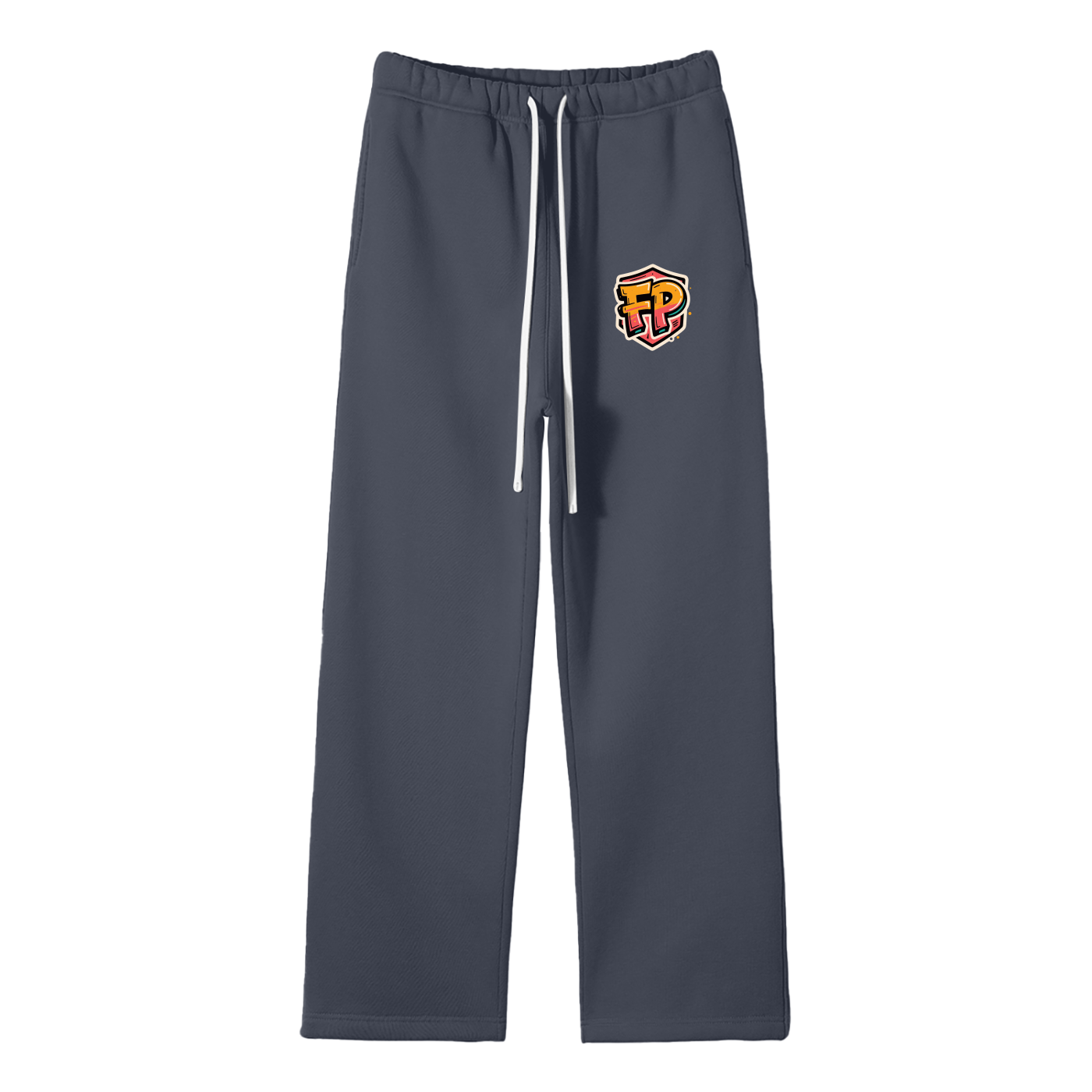 Unisex Solid Color Fleece Straight Leg Pants
