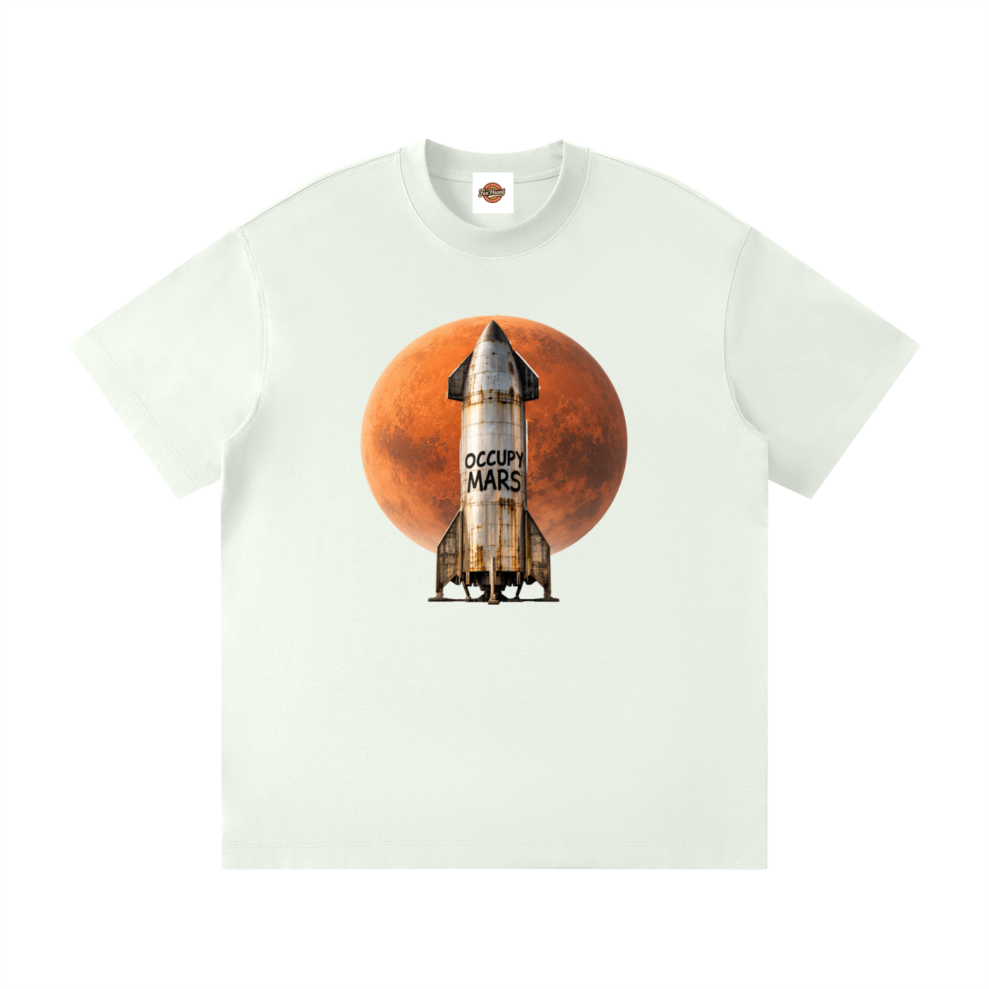 Unisex Loose Fit Crewneck T-Shirt - Occupy Mars