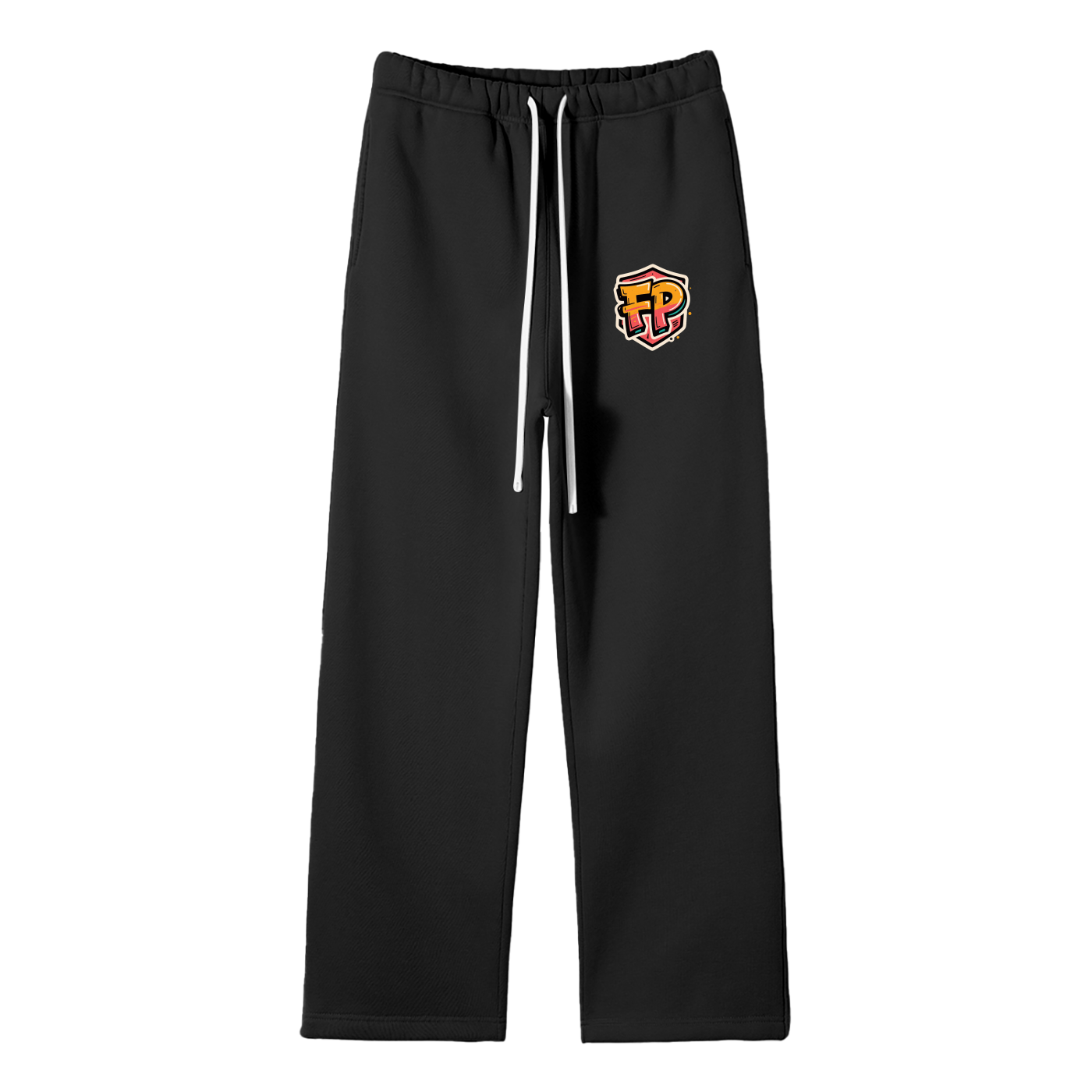 Unisex Solid Color Fleece Straight Leg Pants