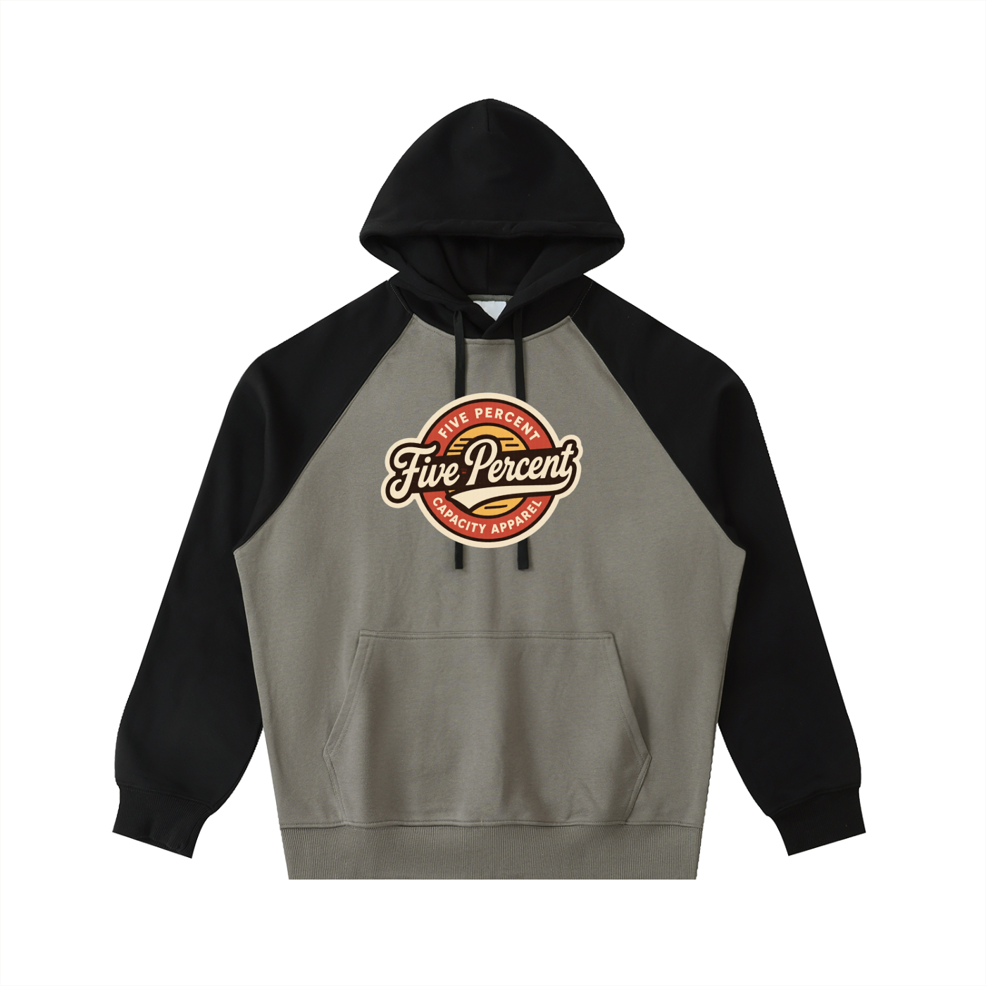 Two Toned Hoodie - Five Percent Capacity Logo
