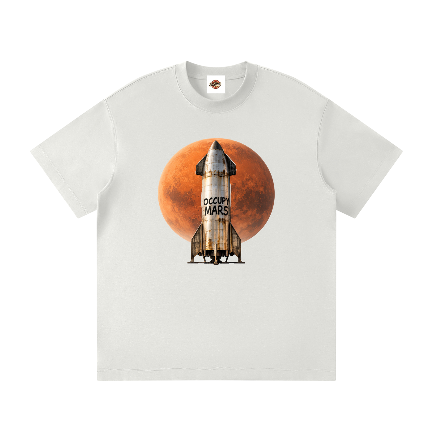 Unisex Loose Fit Crewneck T-Shirt - Occupy Mars