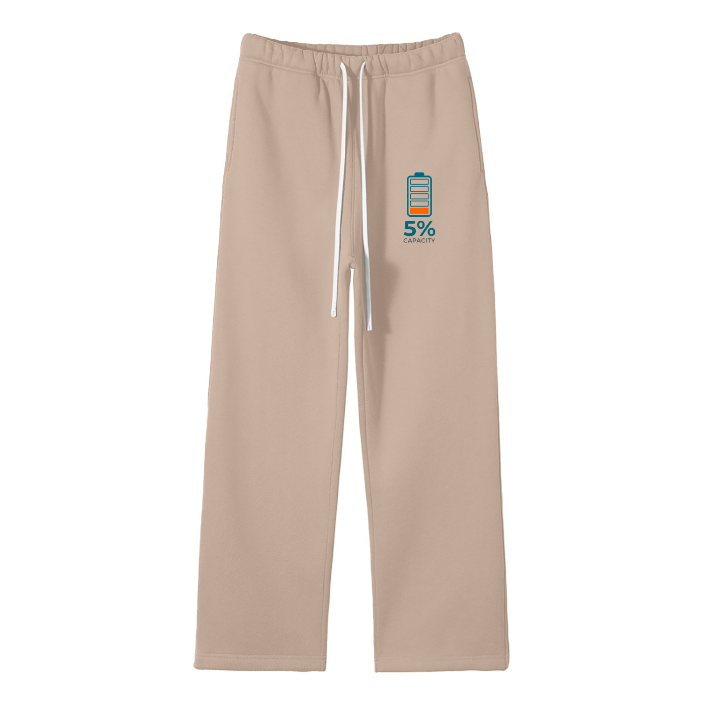 Unisex Solid Color Fleece Straight Leg Pants