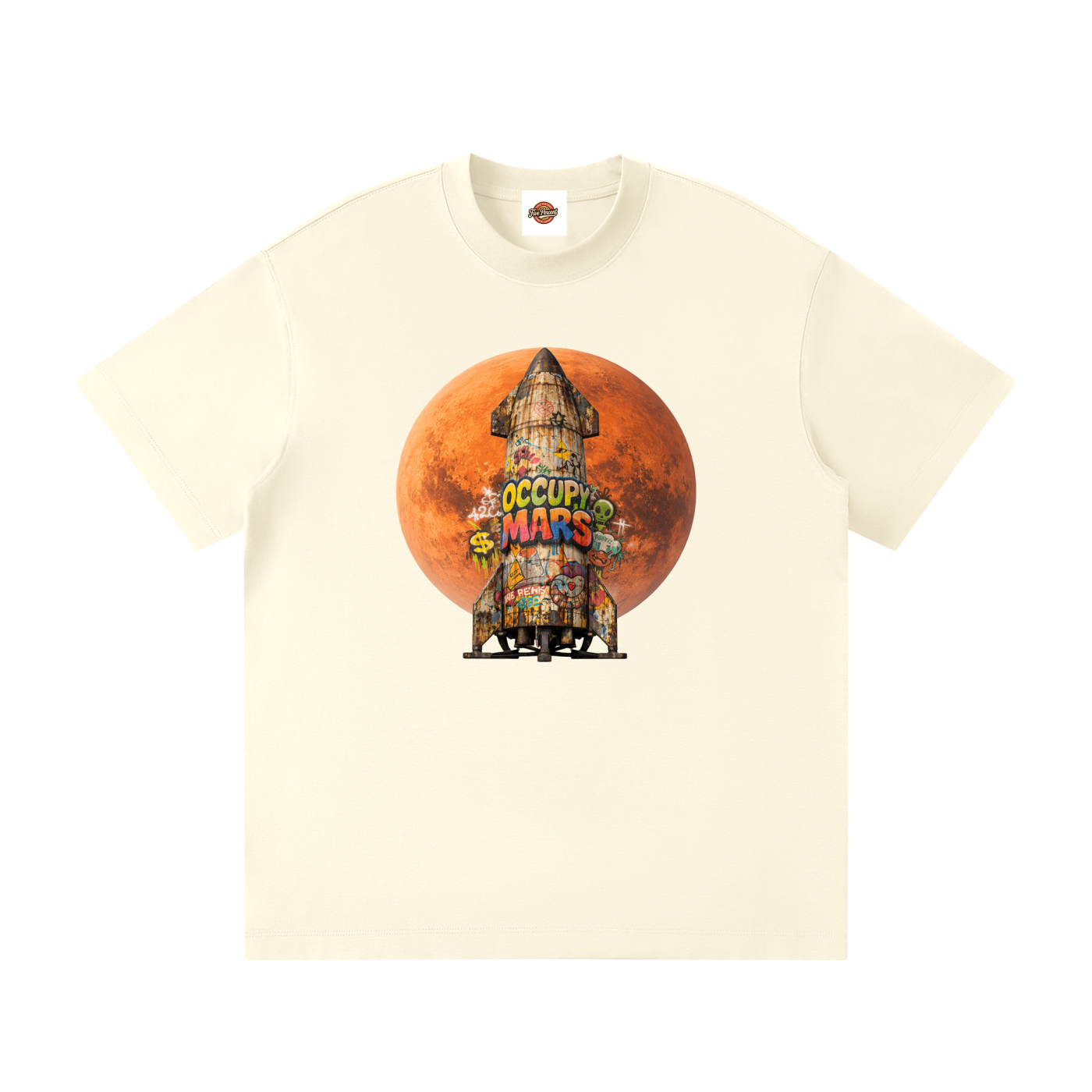 Unisex Loose Fit Crewneck T-Shirt - Occupy Mars