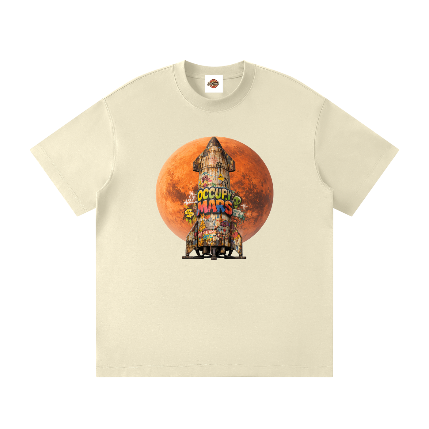 Unisex Loose Fit Crewneck T-Shirt - Occupy Mars