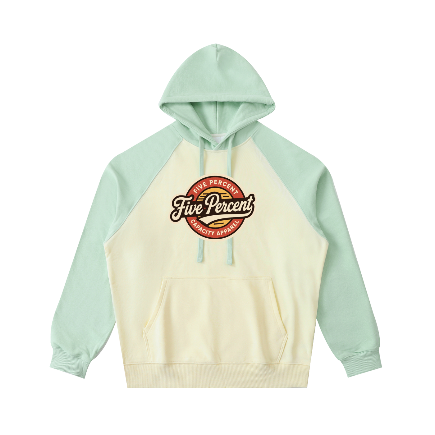 Two Toned Hoodie - Five Percent Capacity Logo