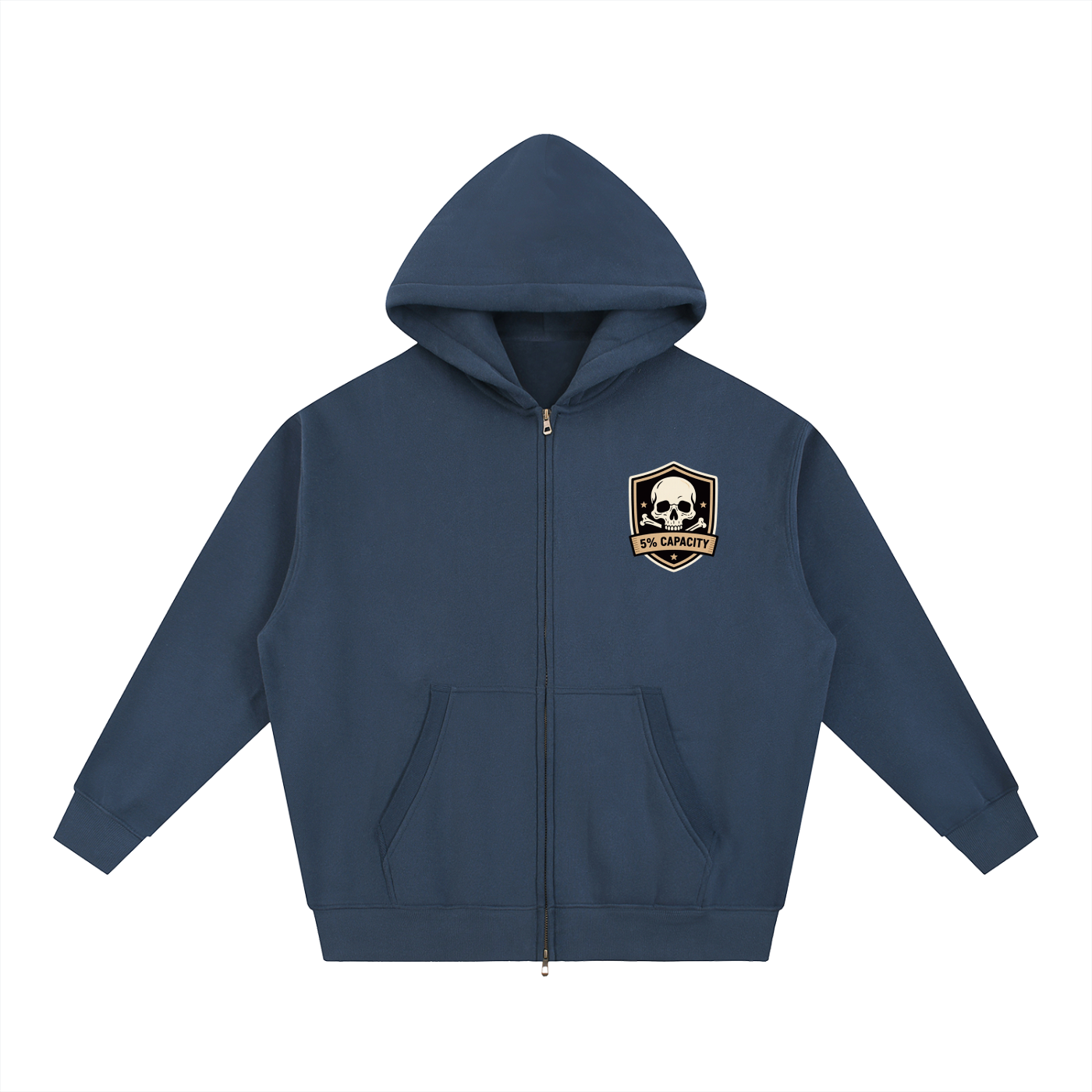 Essential Fleece Hoodie - Skull and Cross Bones 5%