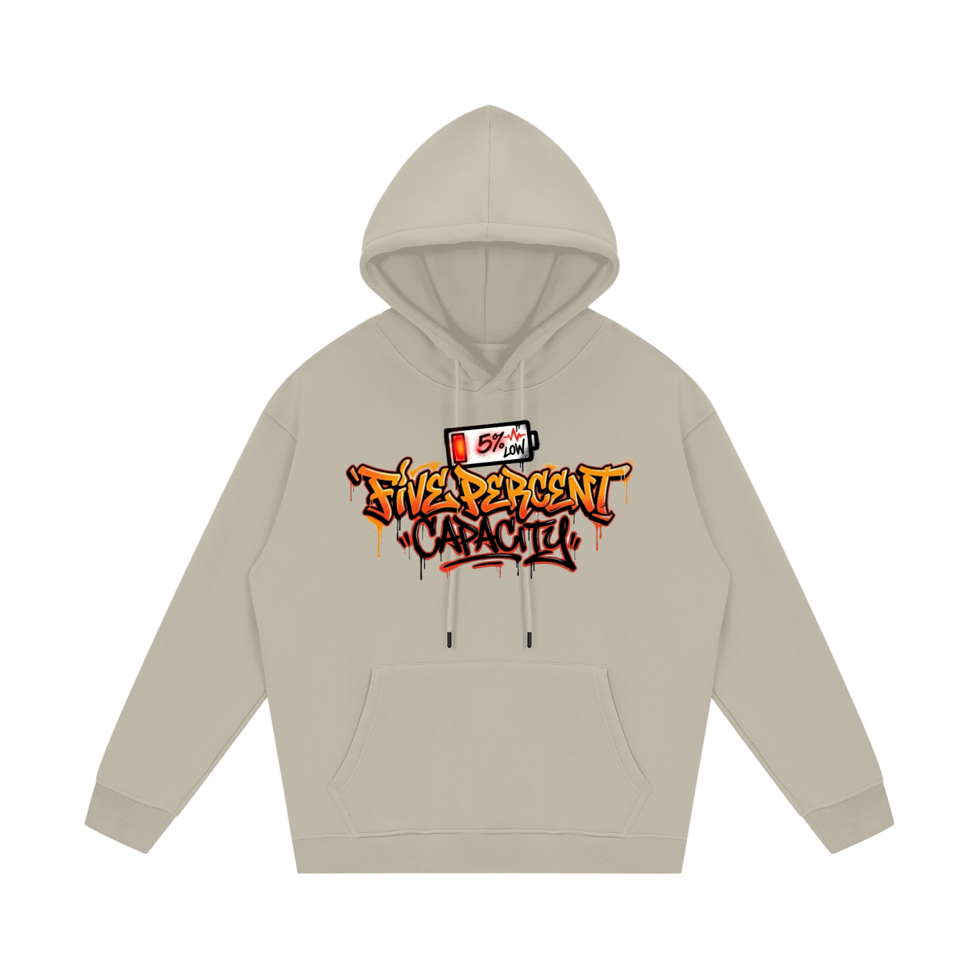 Unisex Fleece Hoodie - 5% Graffiti