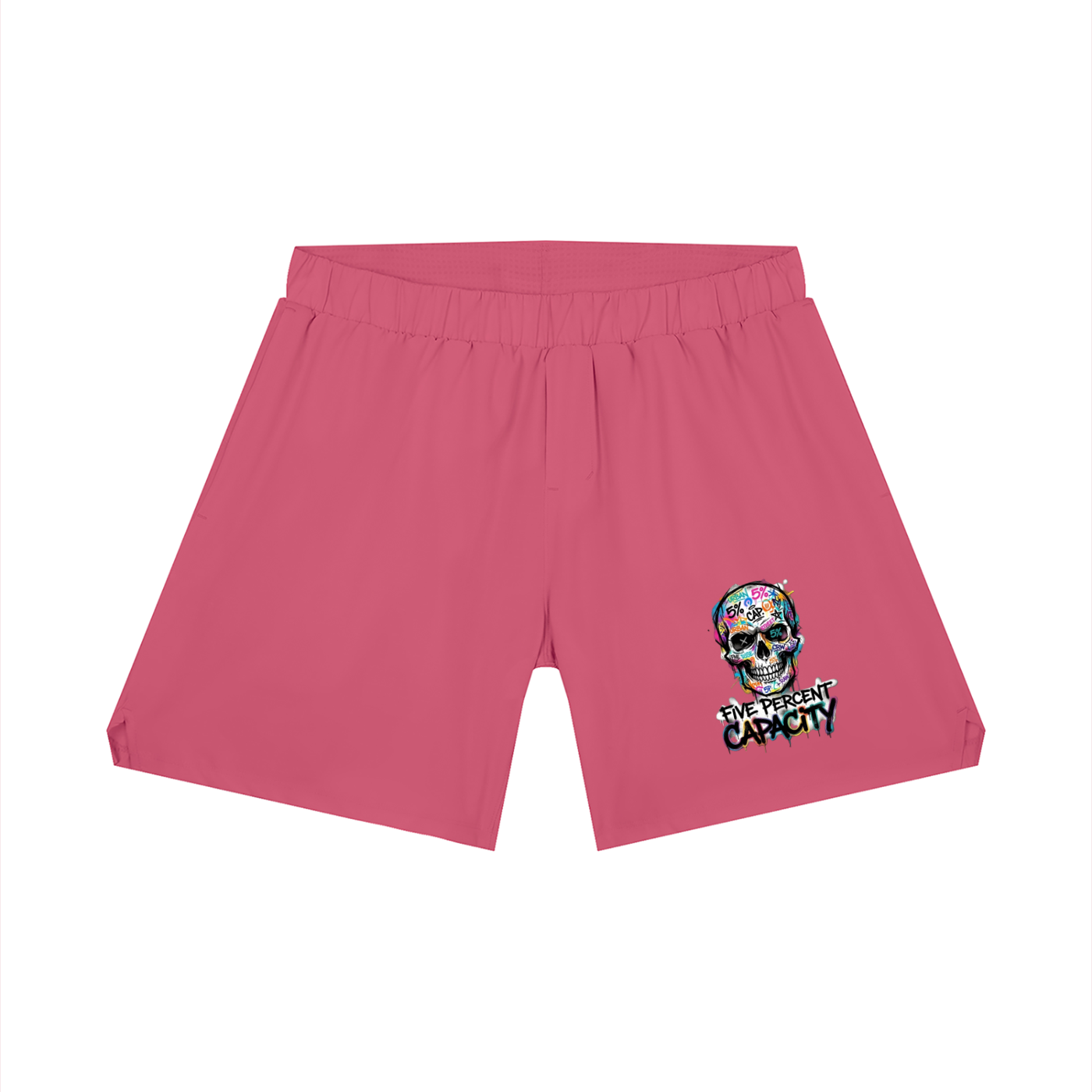 Unisex Loose Fit Performance Shorts - Graffiti Skull