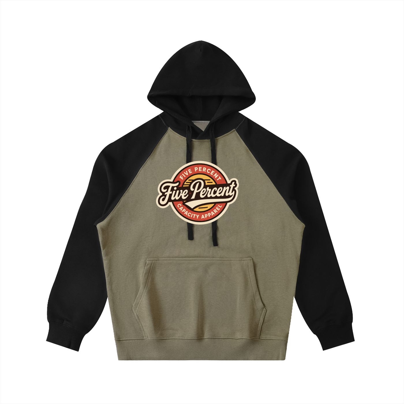 Two Toned Hoodie - Five Percent Capacity Logo