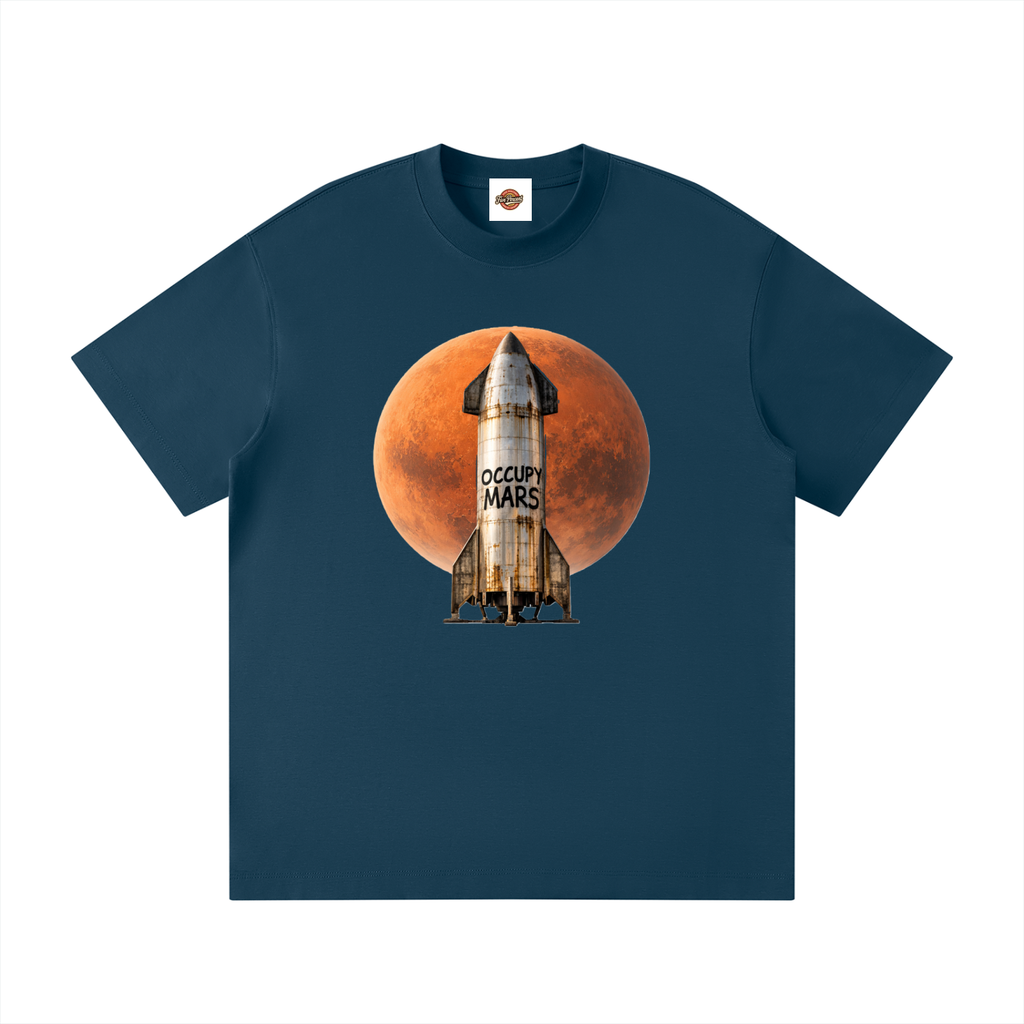 Unisex Loose Fit Crewneck T-Shirt - Occupy Mars