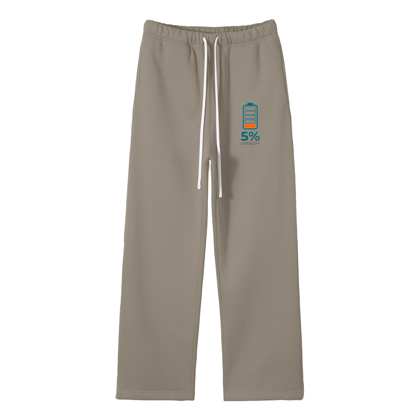 Unisex Solid Color Fleece Straight Leg Pants
