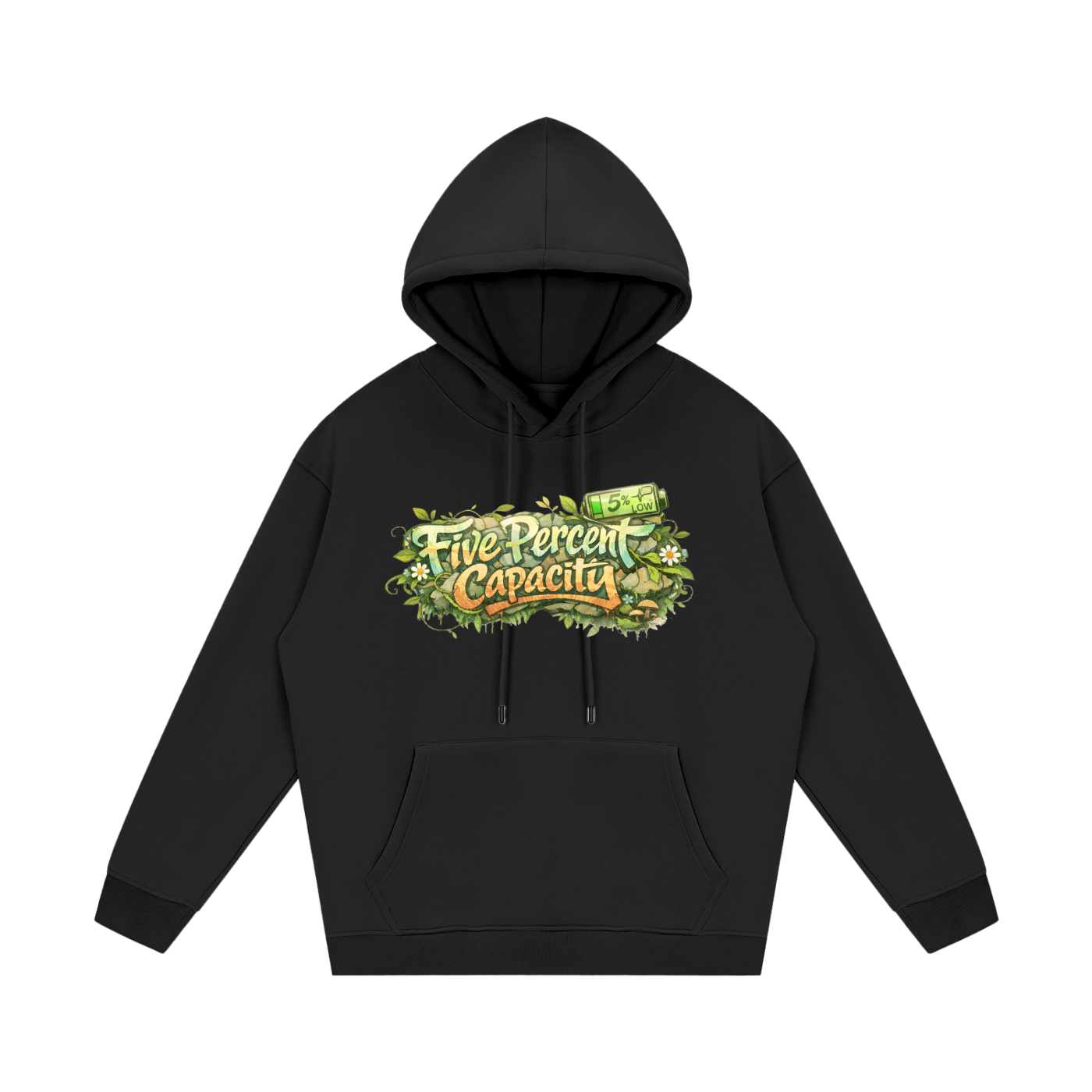 Unisex Fleece Hoodie - Graffiti  of Five Percent Capacity