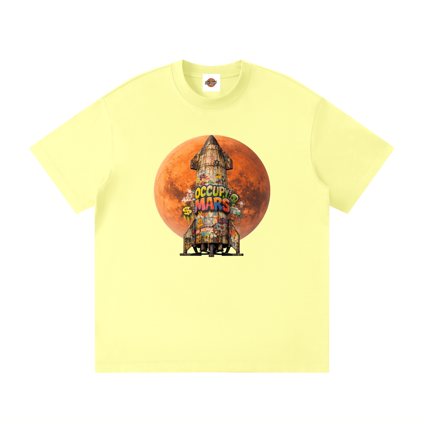 Unisex Loose Fit Crewneck T-Shirt - Occupy Mars