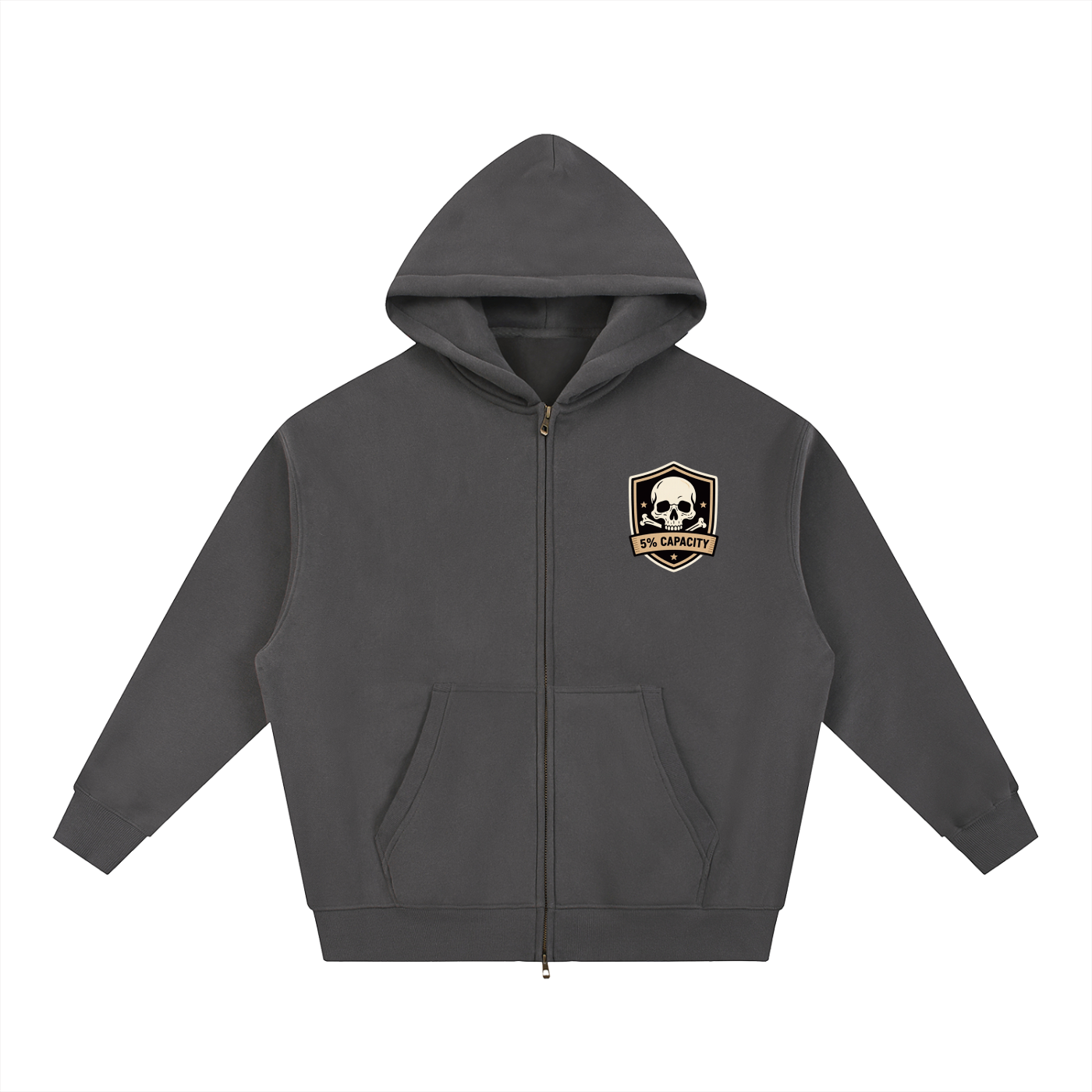 Essential Fleece Hoodie - Skull and Cross Bones 5%