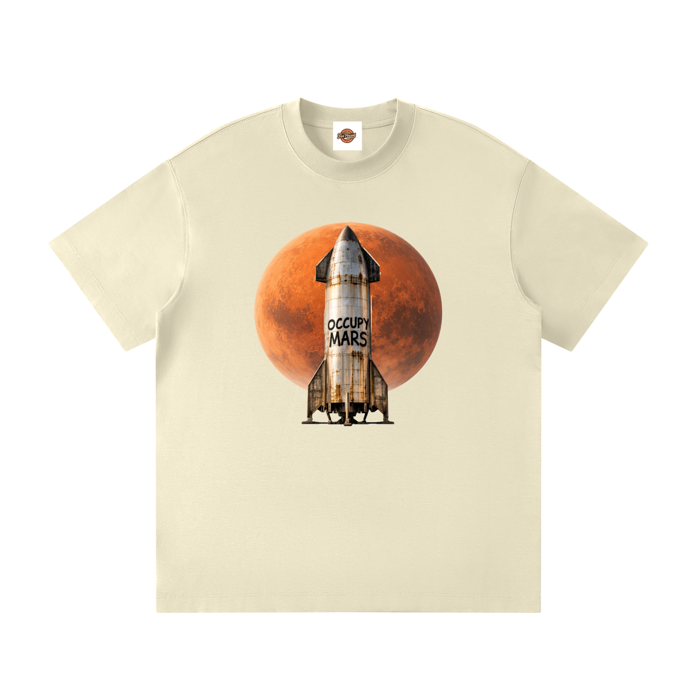 Unisex Loose Fit Crewneck T-Shirt - Occupy Mars