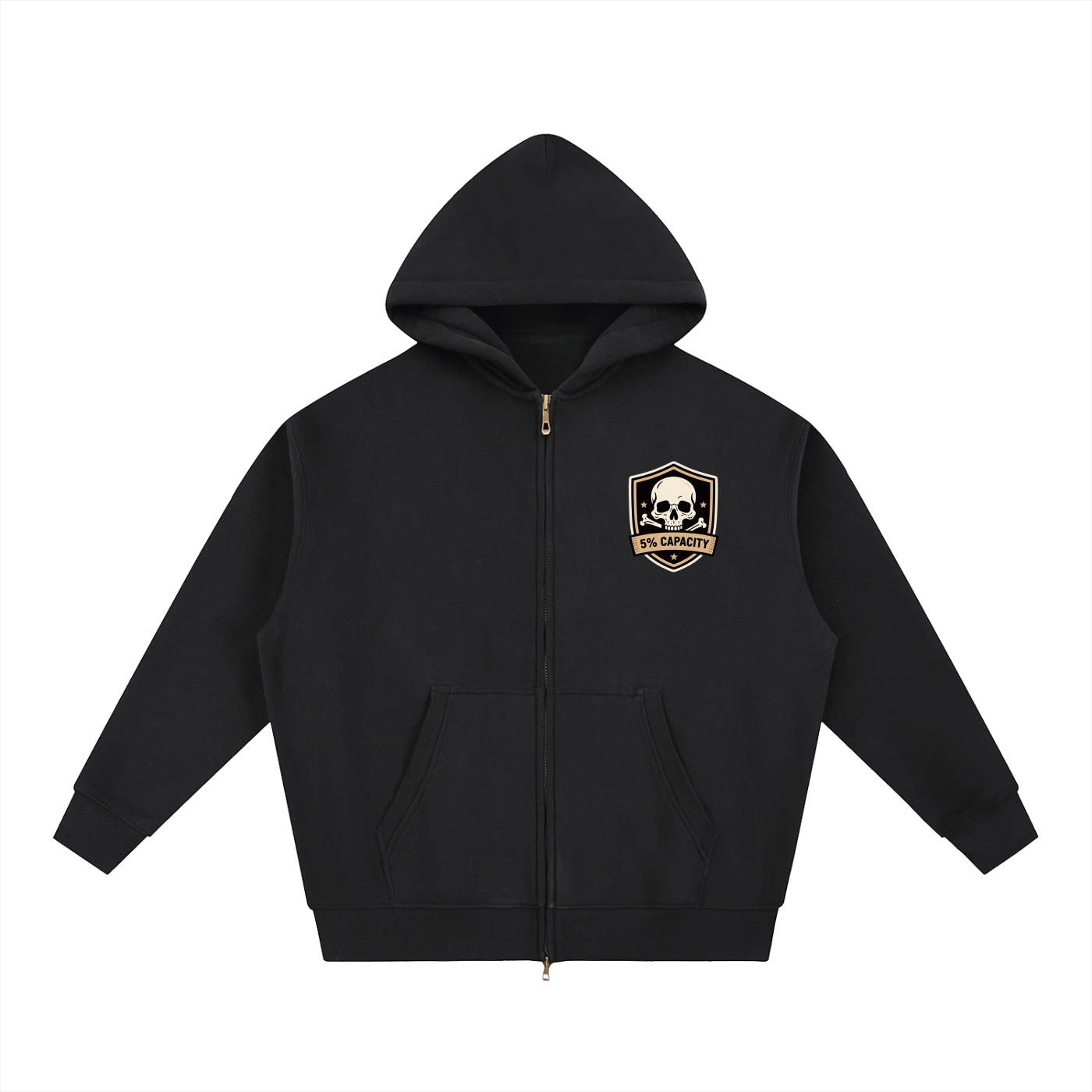 Essential Fleece Hoodie - Skull and Cross Bones 5%