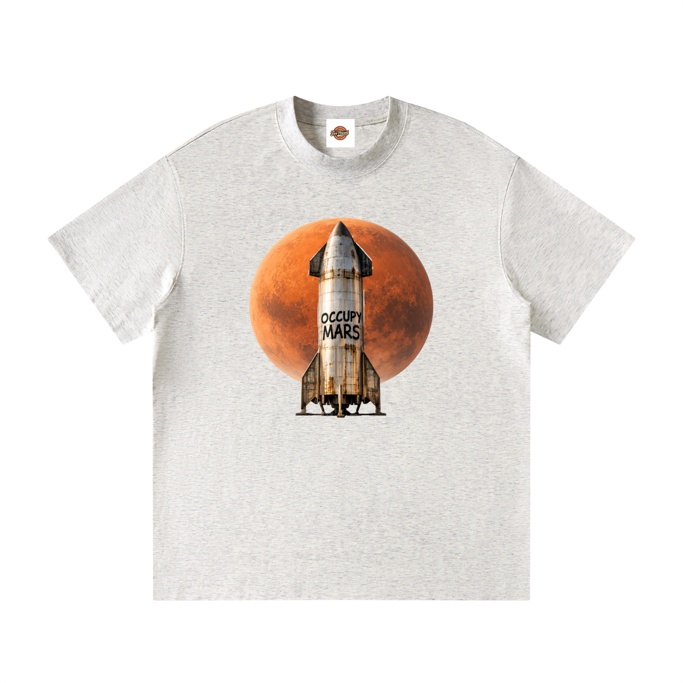 Unisex Loose Fit Crewneck T-Shirt - Occupy Mars