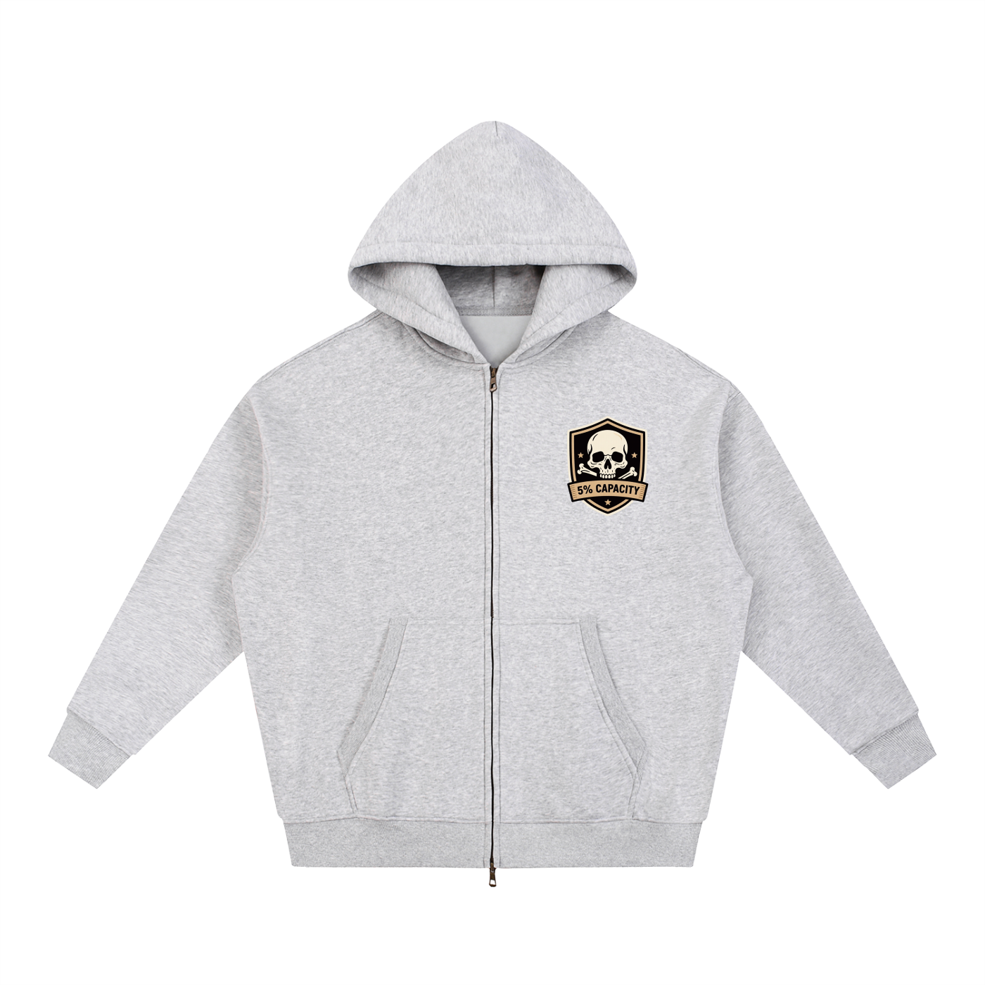 Essential Fleece Hoodie - Skull and Cross Bones 5%