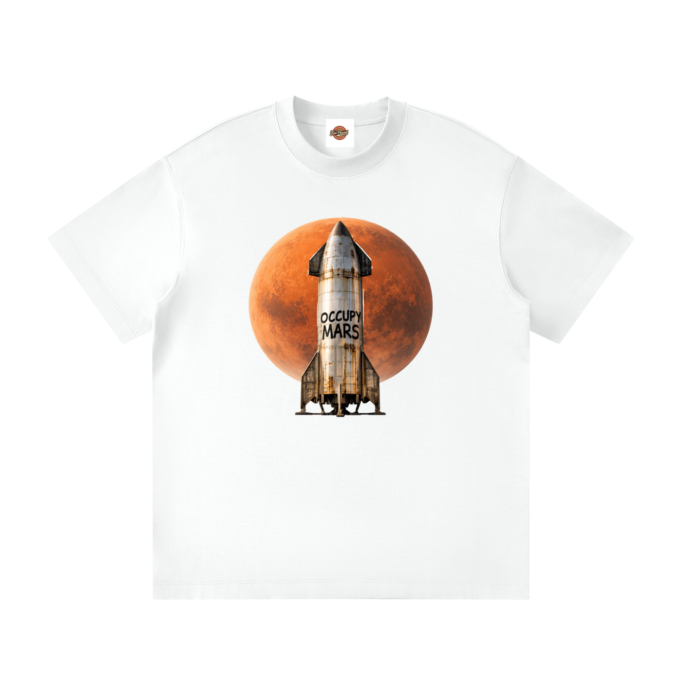 Unisex Loose Fit Crewneck T-Shirt - Occupy Mars