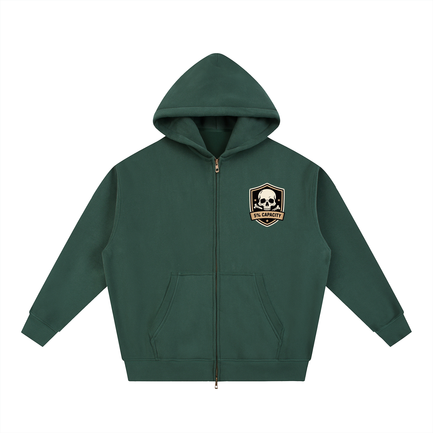 Essential Fleece Hoodie - Skull and Cross Bones 5%