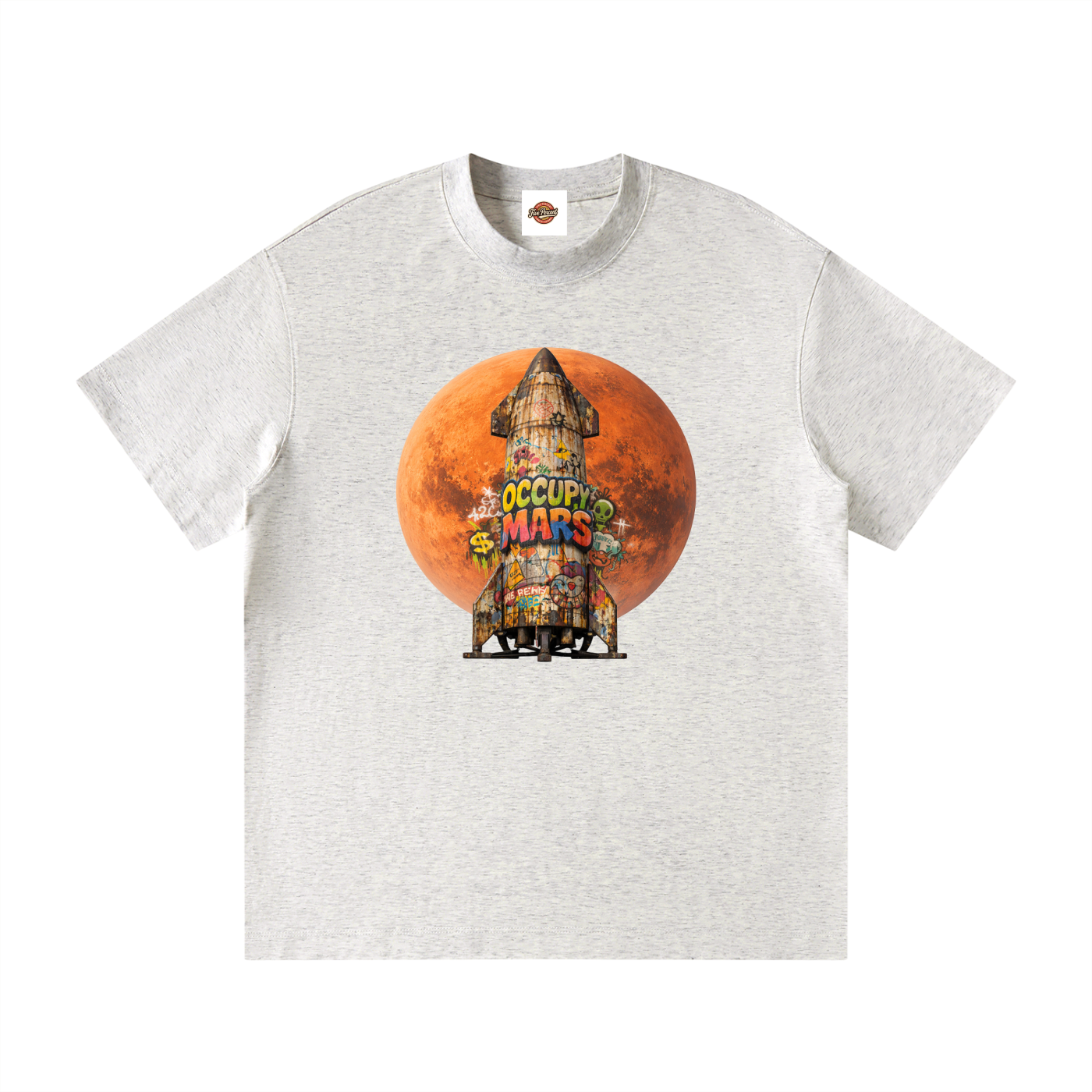 Unisex Loose Fit Crewneck T-Shirt - Occupy Mars