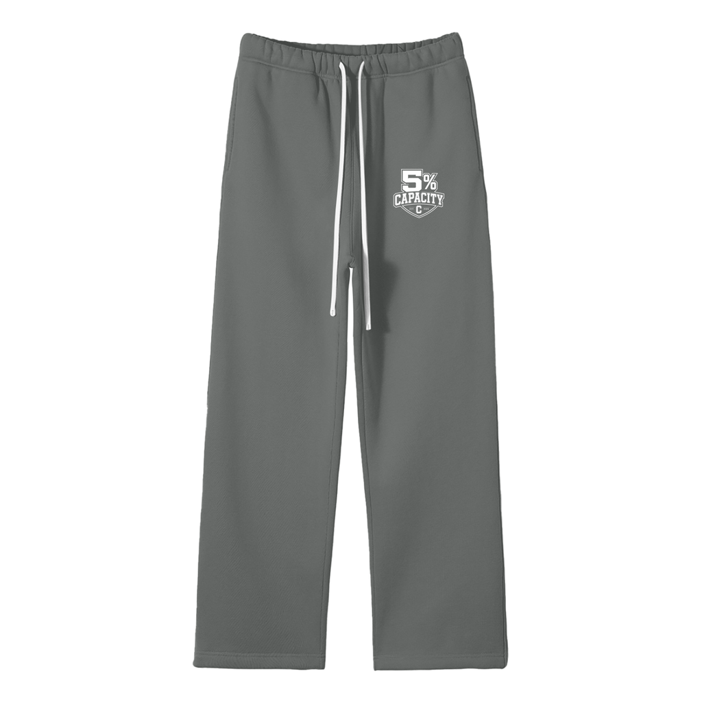 Unisex Solid Color Fleece Straight Leg Pants
