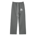 Unisex Solid Color Fleece Straight Leg Pants