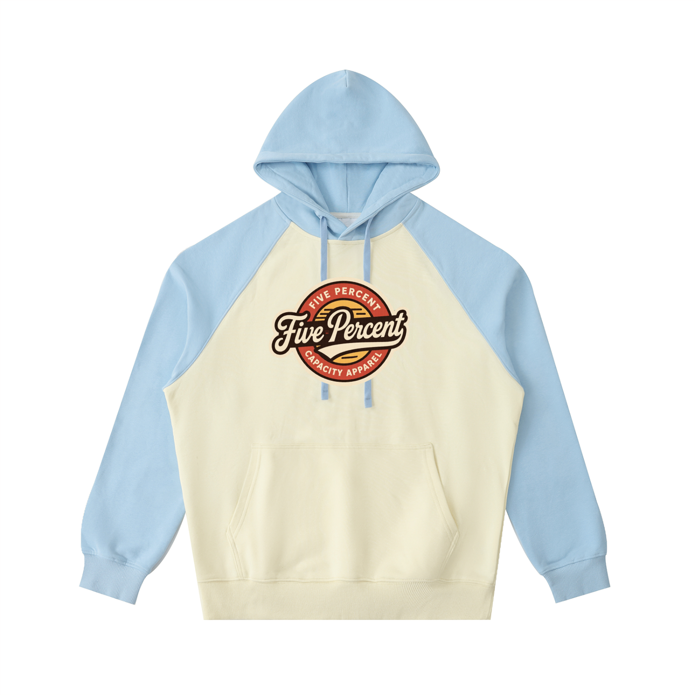 Two Toned Hoodie - Five Percent Capacity Logo