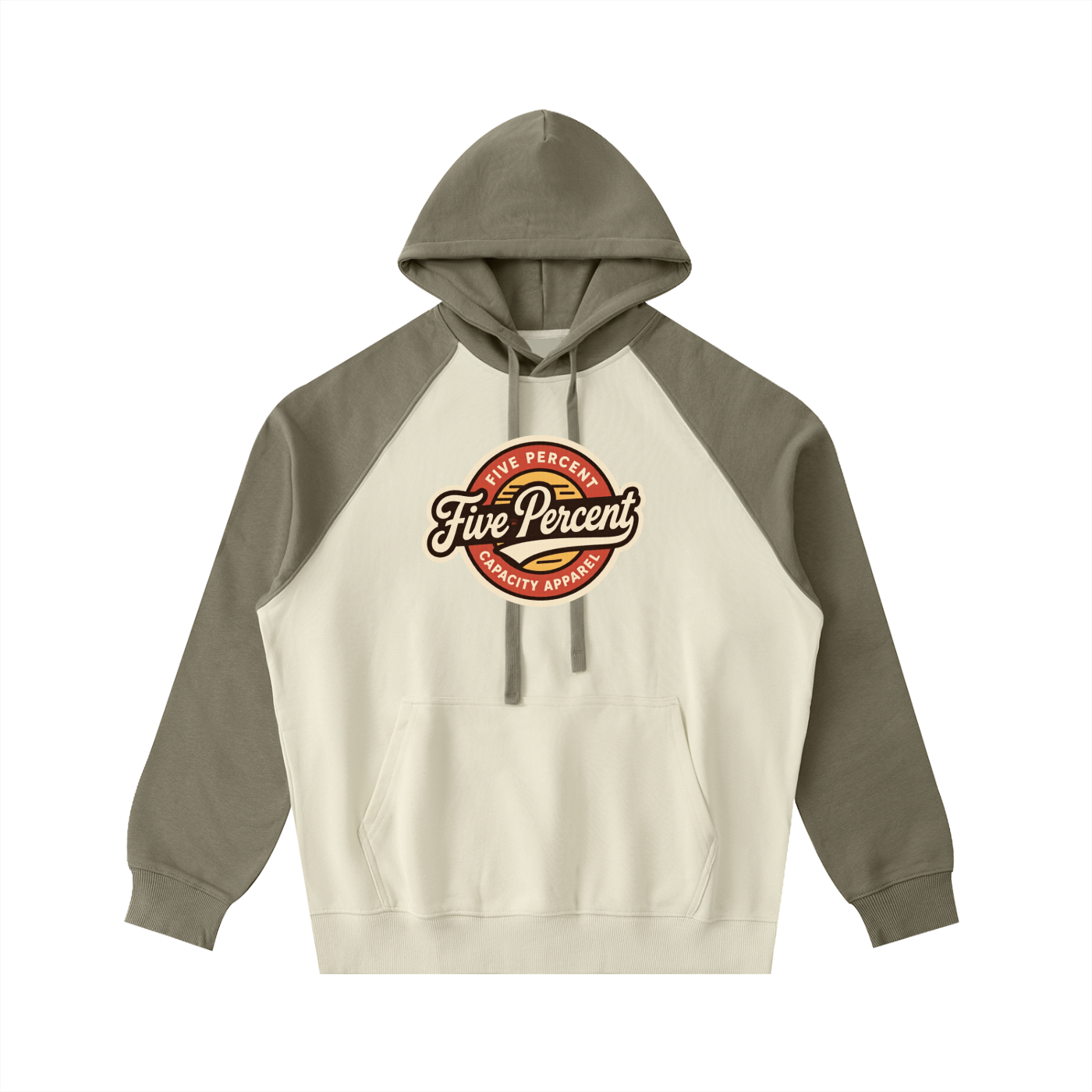 Two Toned Hoodie - Five Percent Capacity Logo