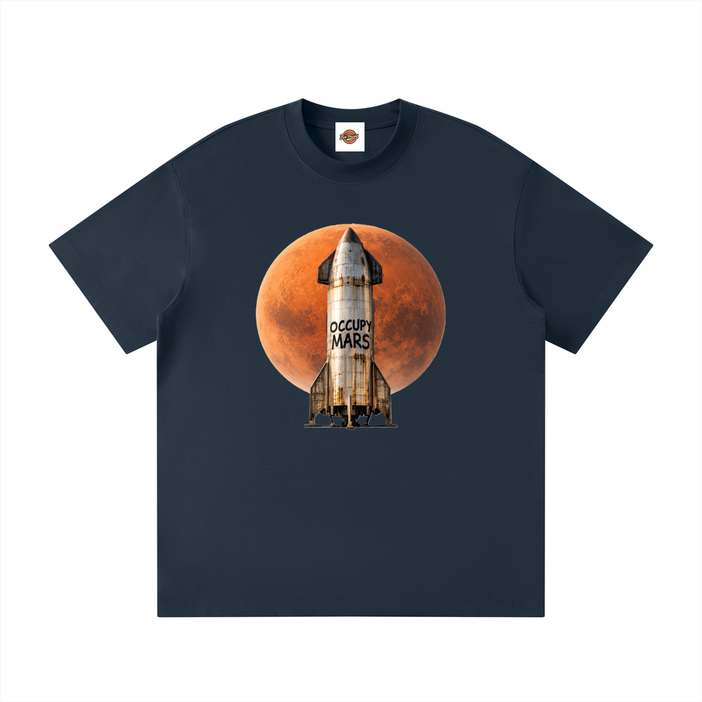 Unisex Loose Fit Crewneck T-Shirt - Occupy Mars