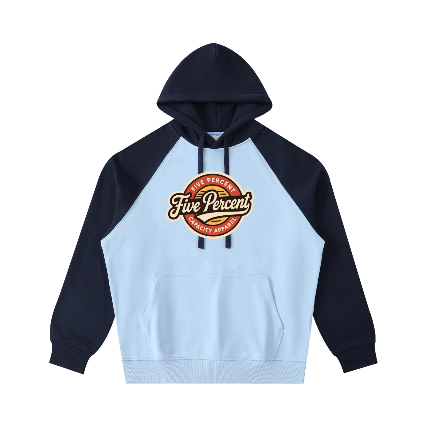 Two Toned Hoodie - Five Percent Capacity Logo