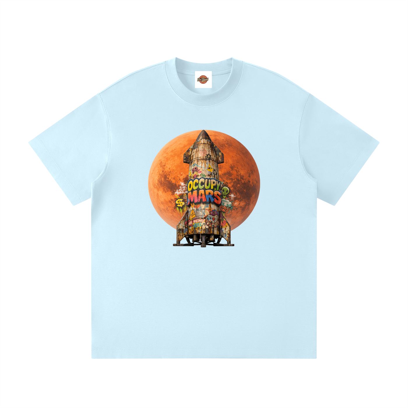 Unisex Loose Fit Crewneck T-Shirt - Occupy Mars