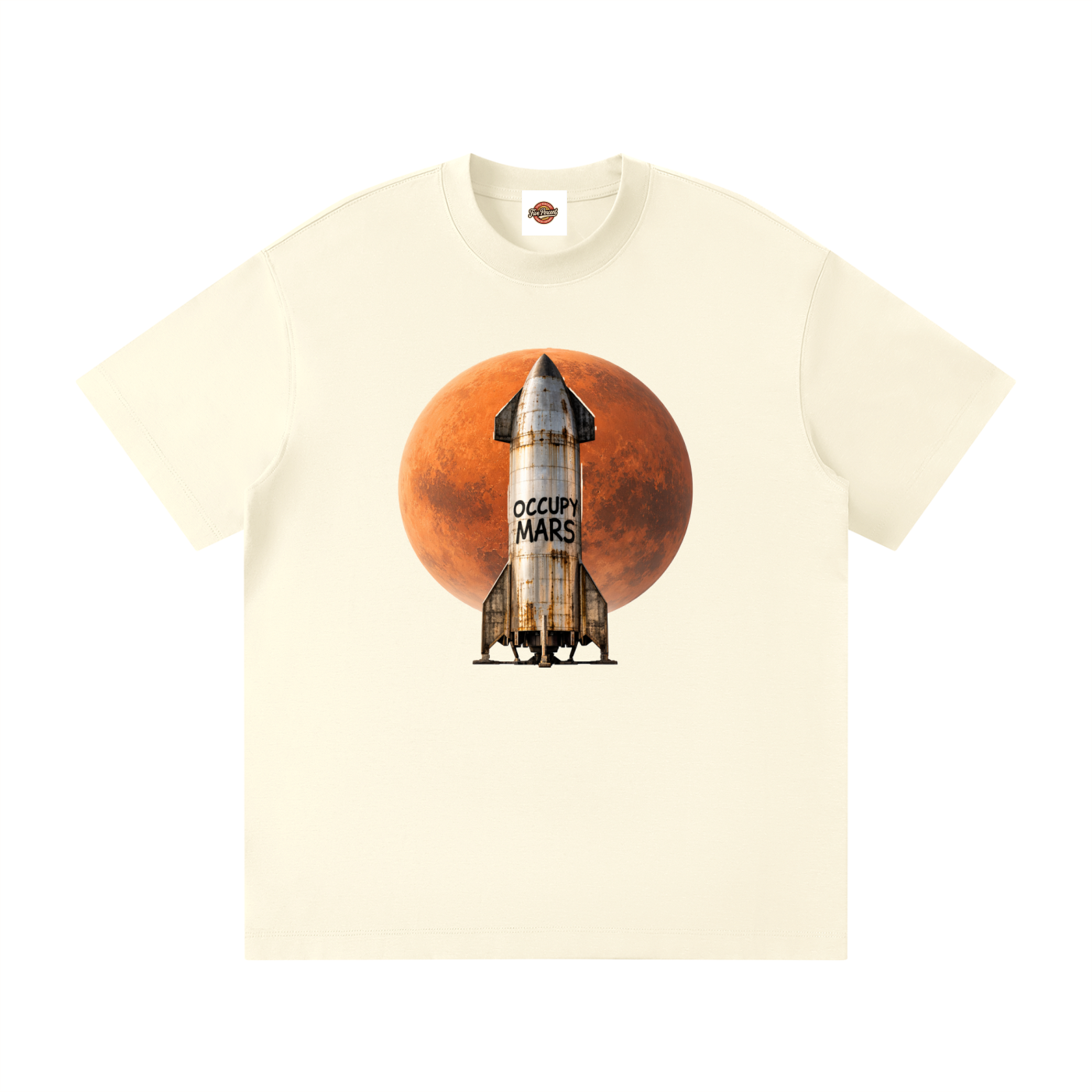 Unisex Loose Fit Crewneck T-Shirt - Occupy Mars