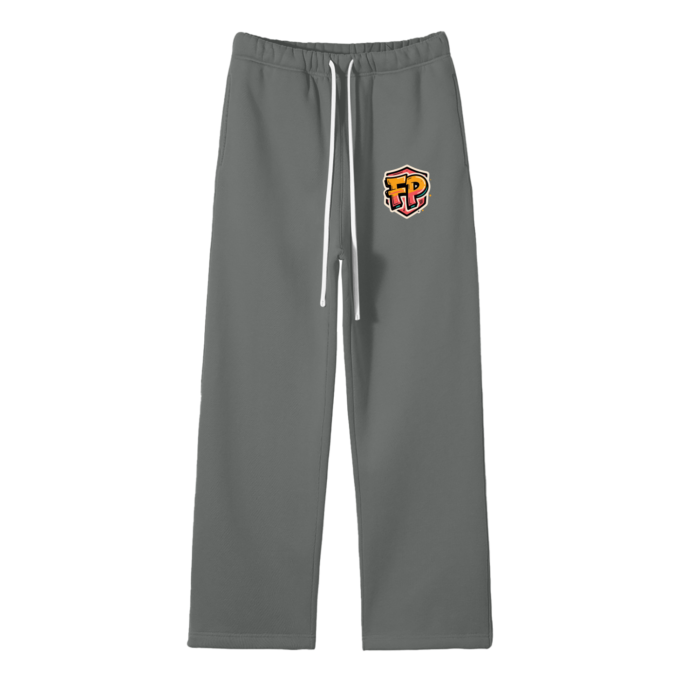 Unisex Solid Color Fleece Straight Leg Pants