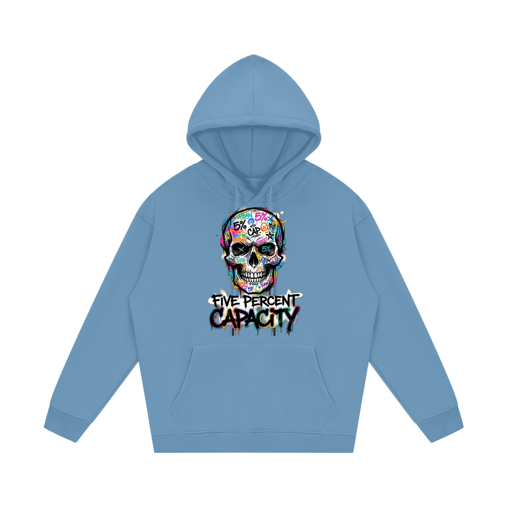 Unisex Fleece Hoodie - Graffiti Skull 5%