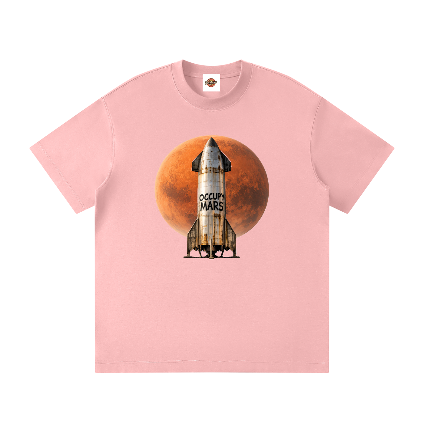 Unisex Loose Fit Crewneck T-Shirt - Occupy Mars