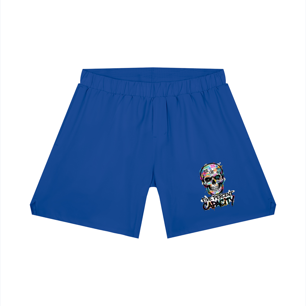 Unisex Loose Fit Performance Shorts - Graffiti Skull