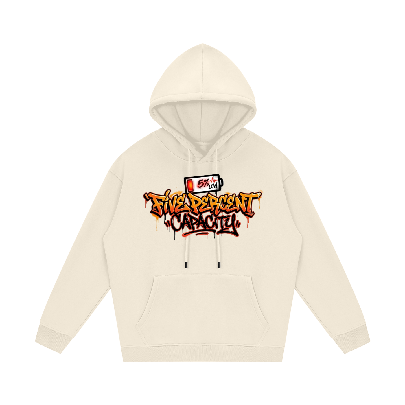 Unisex Fleece Hoodie - 5% Graffiti
