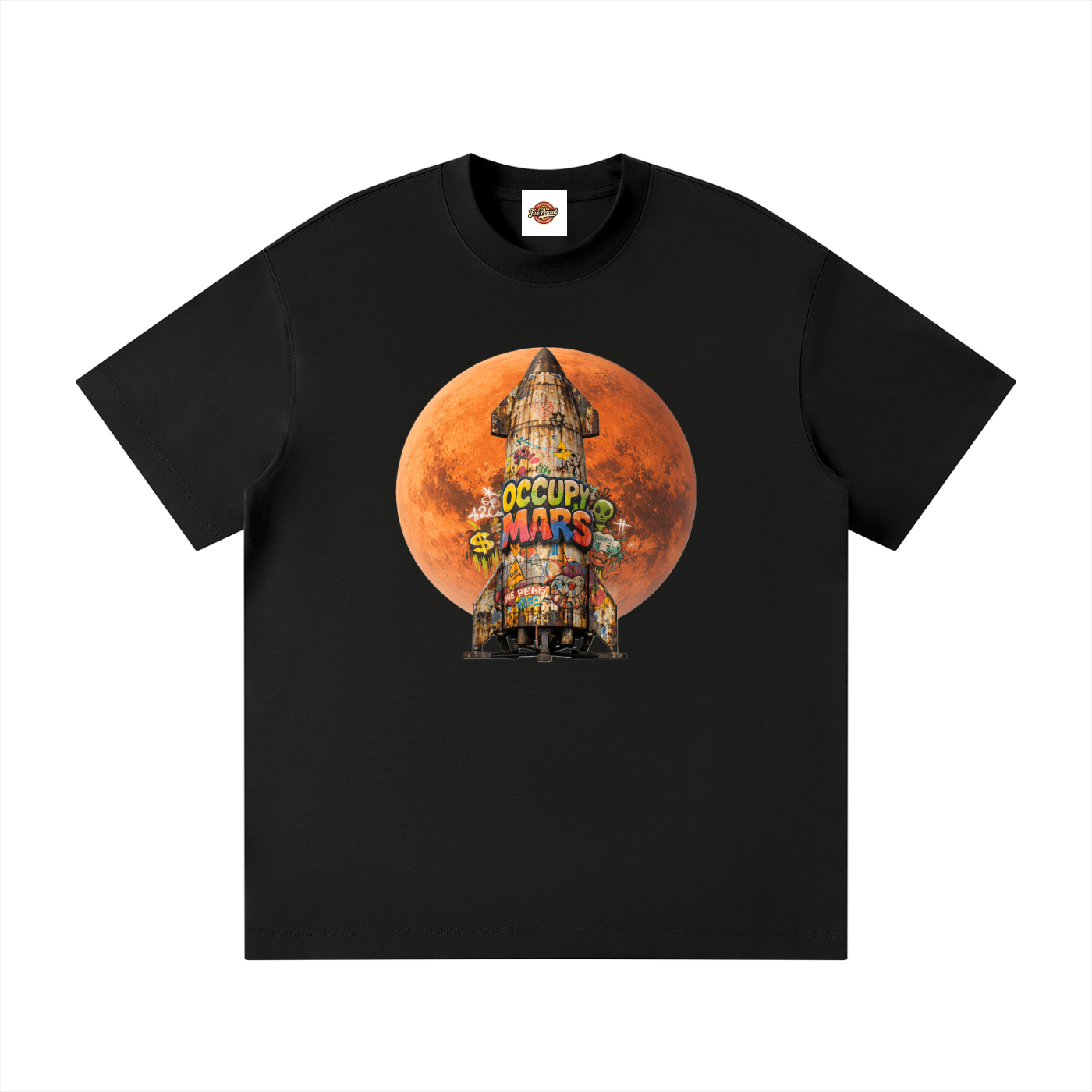Unisex Loose Fit Crewneck T-Shirt - Occupy Mars
