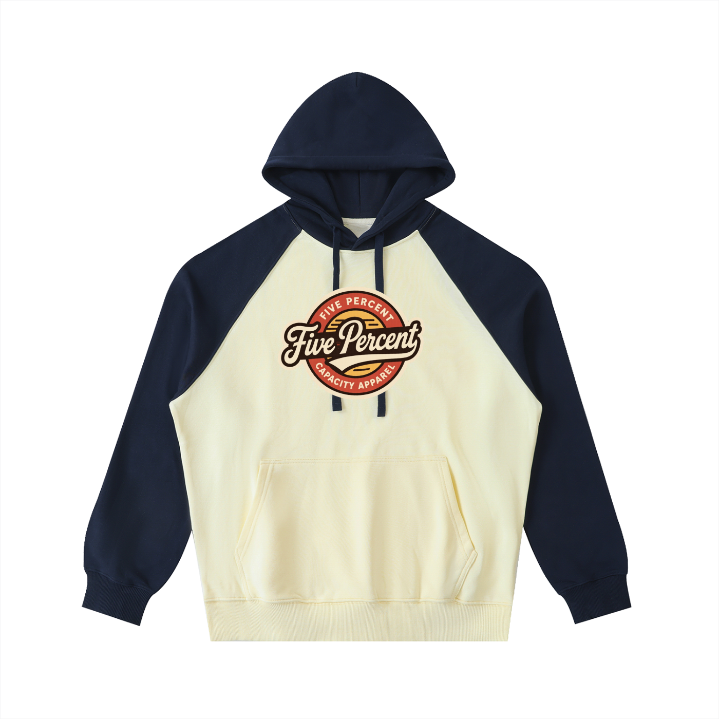 Two Toned Hoodie - Five Percent Capacity Logo